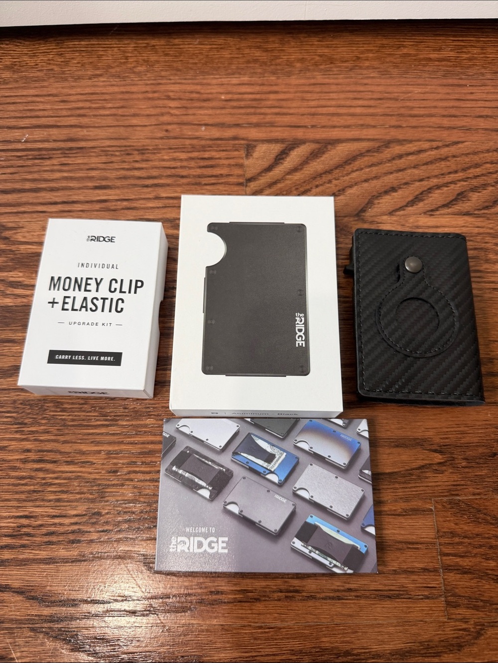 The Ridge Carbon Fiber Card Wallet with Money Clip - Black